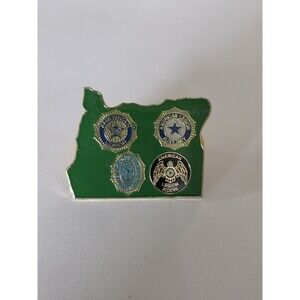 VTG American Legion Department Of Oregon State Shaped Military Enamel Pin